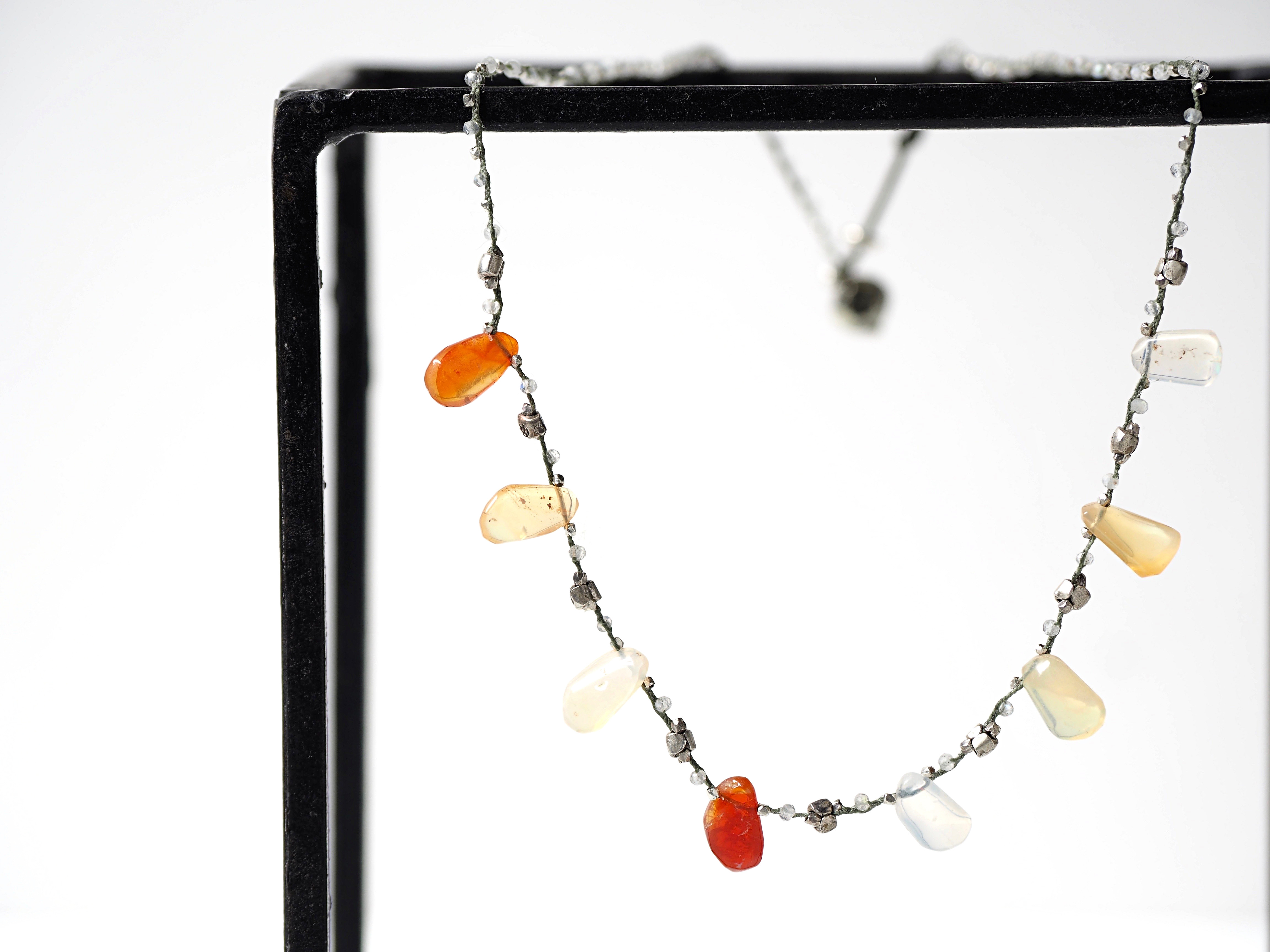 メキシカンオパール ビブネックレス