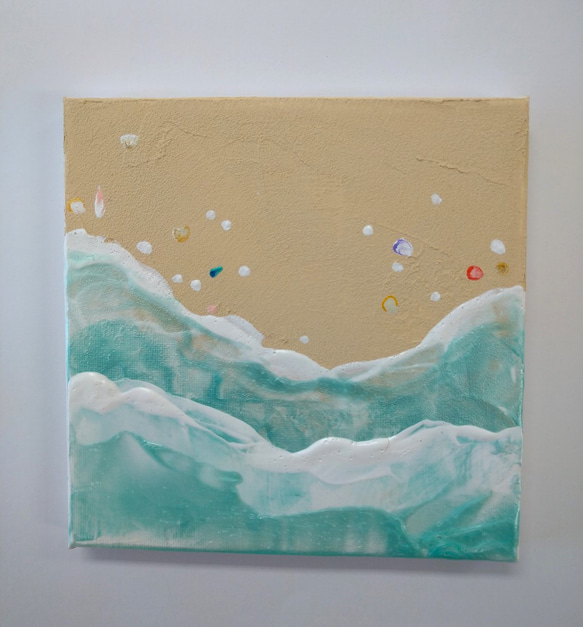 1点物✨　原画　アクリル画　キャンバス　アート　モダン　絵画　Wash away アクリル絵画 キャンバス 1点物 題「みつけた」連作2／7 絵画