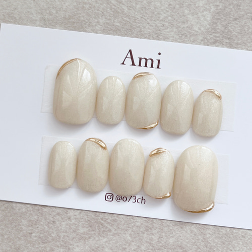 ネイルチップ＊シンプルニュアンス くすみベージュ ナチュラル