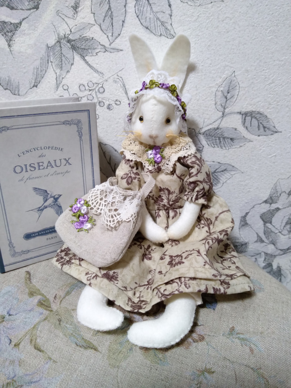 うさ耳ボネのアンティークがお好きなテディベアさん＊* ぬいぐるみ