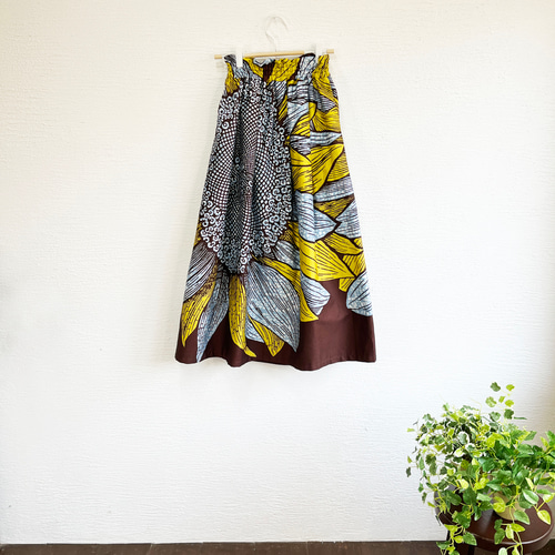 ろうけつ染め和柄スカート モン族スカート 038 ロング ろうけつ染め 刺繍 bamiオリジナル