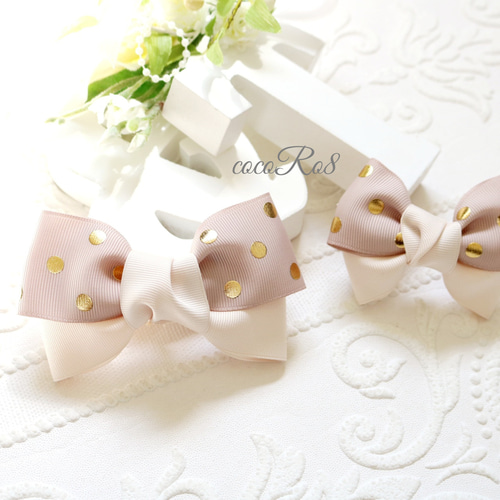 親子お揃いリボン 出産祝い バレッタ cocoro8 通販｜Creema(クリーマ 