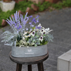 ＊*..ラベンダー色のナチュラルポット..＊°プリザーブドフラワー　お花の贈り物 ラベンダー色のナチュラルポット..＊°プリザーブドフラワー お花の