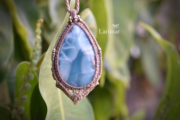 深海★高品質★Larimar 流蘇項鍊 1005 第1張的照片