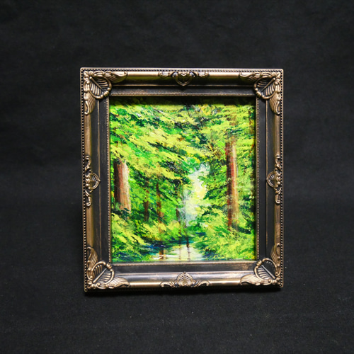 絵画 油絵 油彩画 油絵 油彩 油彩画 絵 絵画【新緑の森】 絵画 HR 通販