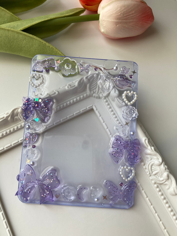 トレカケース デコ 硬質ケース レジン ハンドメイド Rose】B8 硬質ケース デコ トレカケース レジン ハンドメイド
