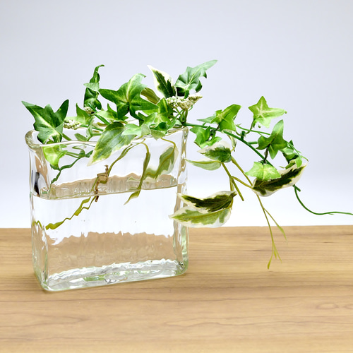 四角花器 モール（リサイクルガラス） 一輪挿し・花瓶・花器 創作