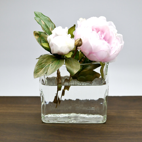 花瓶　花器　ガラス　一輪挿し　置物　インテリア　工芸品　美術品　A2994 ガラス 一輪挿し icecubevase 耐熱ガラス作家 平井宏明【Mサイズ 四角