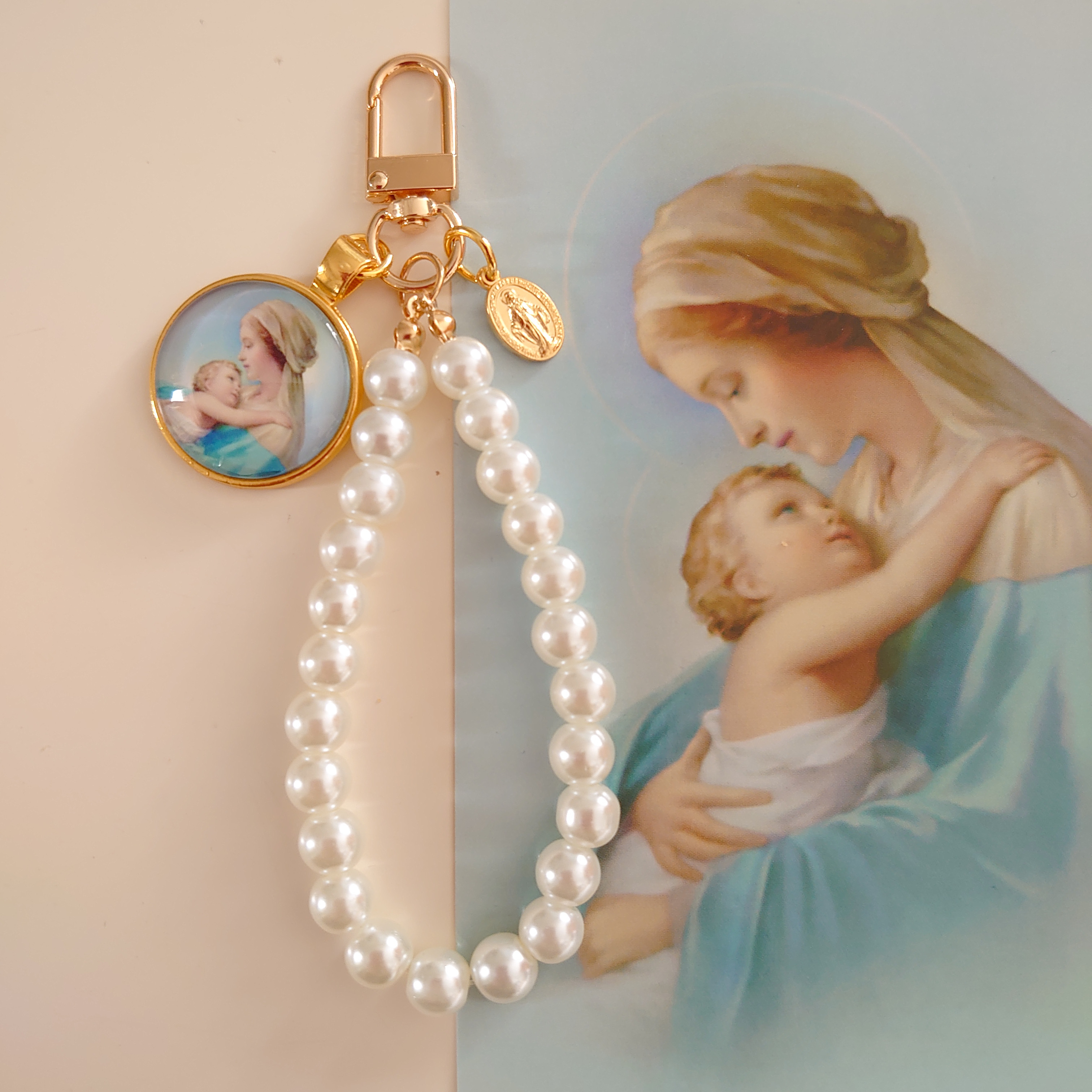 LUNA SEA J マリア像ロザリオホルダー白 アクセサリーホルダー LUNA