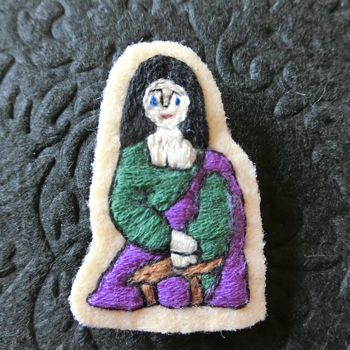 刺繍ブローチ モナリザ ブローチ マルス 通販 15681254｜Creema