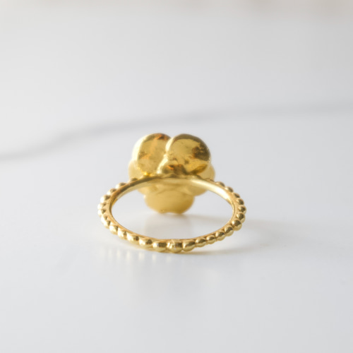 リアルフラワーシリーズ】優しい紫色のパンジービオラのリング 指輪