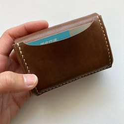 アコーディオンウォレット　ジャバラ　コンパクト財布　イタリアンレザー　財布　コインケース 6枚目の画像