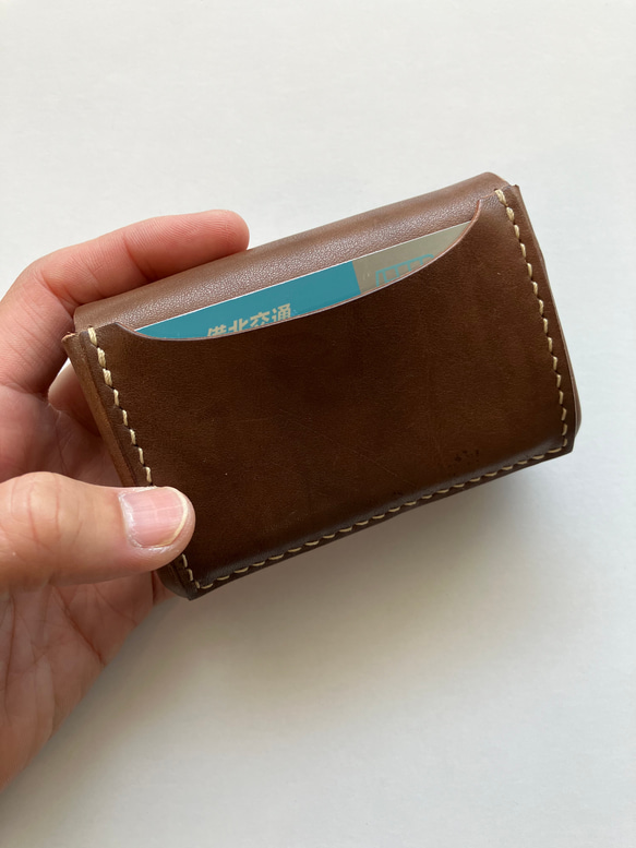 アコーディオンウォレット　ジャバラ　コンパクト財布　イタリアンレザー　財布　コインケース 6枚目の画像