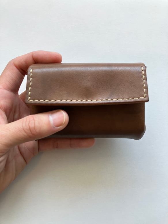 アコーディオンウォレット　ジャバラ　コンパクト財布　イタリアンレザー　財布　コインケース 7枚目の画像
