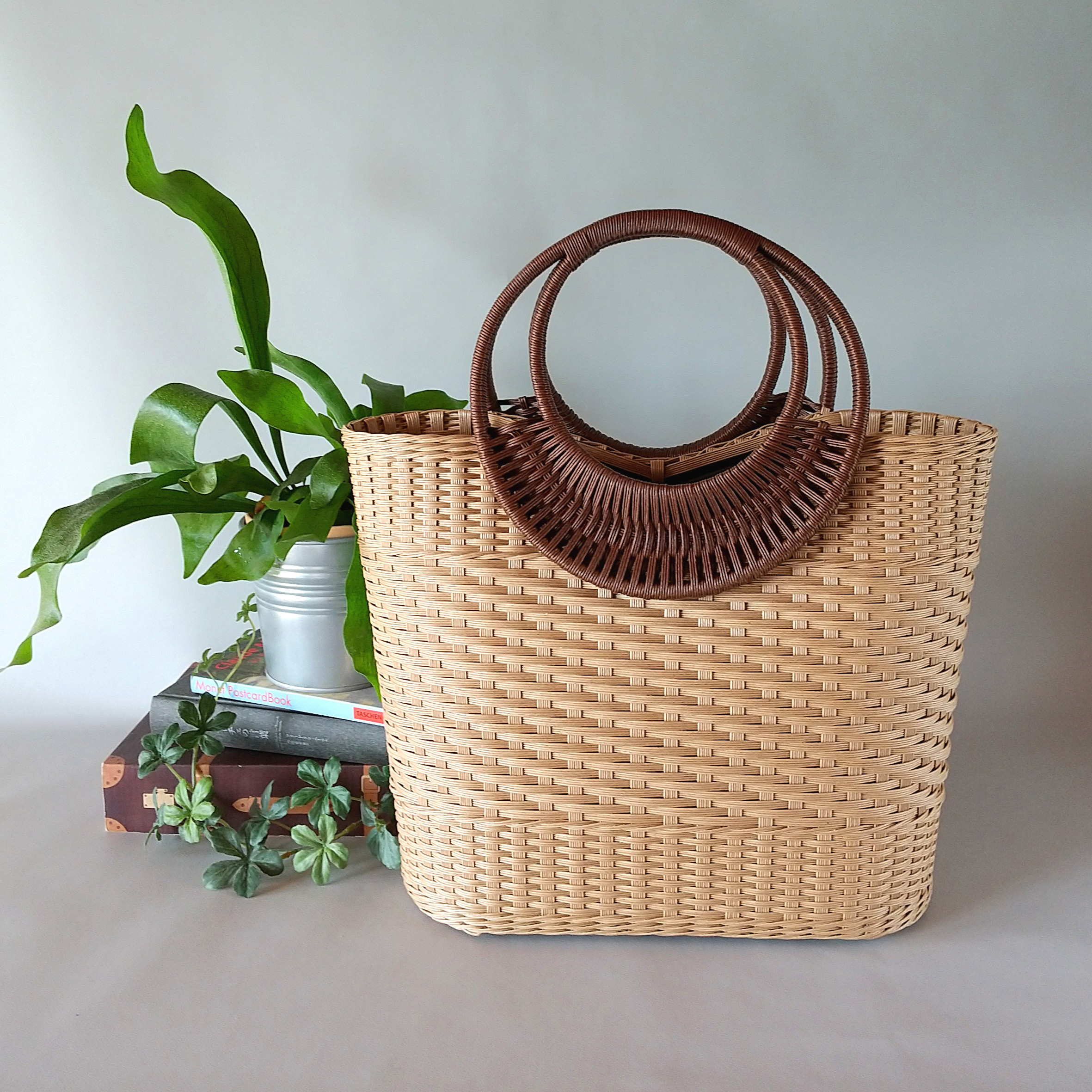 麗しのかごバッグ（ブラウン）