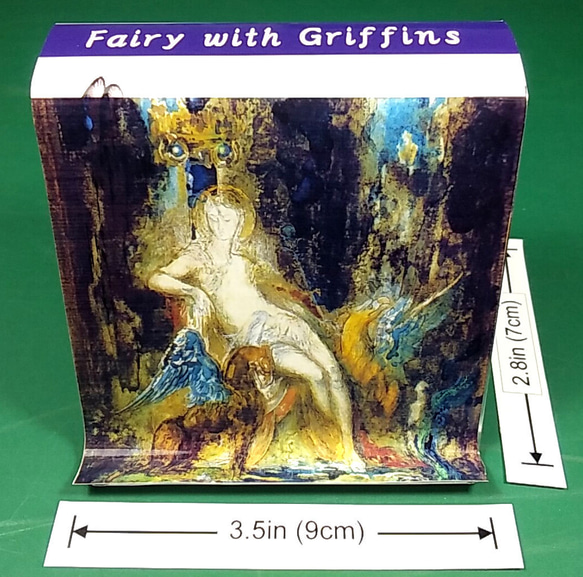 Smartphone stand（ Fairy with Griffins ) スマホスタンド「妖精とグリフィン」 2枚目の画像