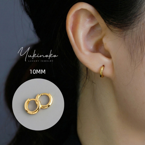 plump bella circle ─ ぷっくり、ぴたり。極小フープピアス ゴールド
