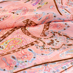 ＜洗えるシルク＞ペルシャロング(U22-084L) Marcaオリジナル シルクローン ロングスカーフ ピンク 5枚目の画像