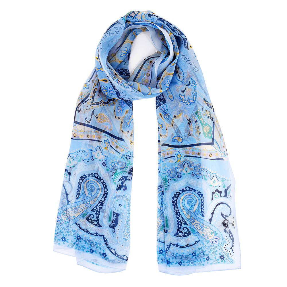 洗えるシルクスカーフ＞【Marcaオリジナル】ペルシャロング(U22-084L