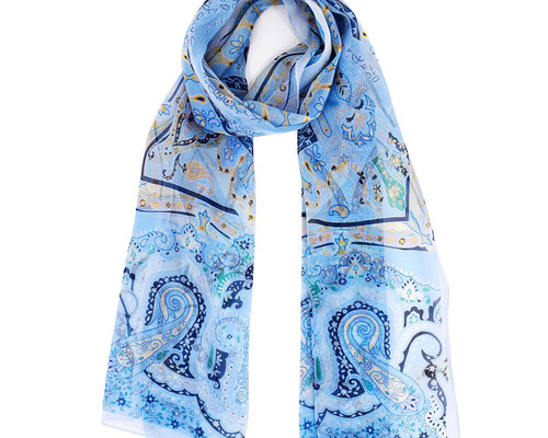 洗えるシルクスカーフ＞【Marcaオリジナル】ペルシャロング(U22-084L