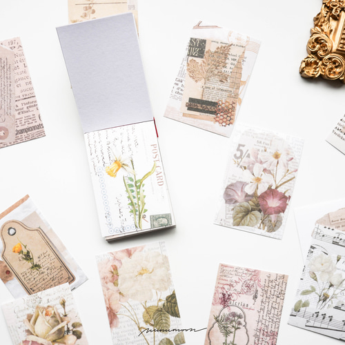 ② コラージュ素材 在庫限り】Z43 素材 シール メモ レトロ アンティーク調