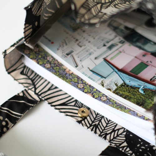 北欧 アートフラワー】ラミネート の トートバッグ／A4サイズ