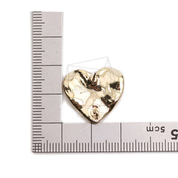 ERG-2354-G【2個入り】ハートピアス/Heart  Ear Post/ 19.3mm x 21mm 5枚目の画像