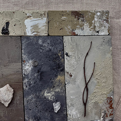 119/木と石と色のアートパネル　絵画|原画|インテリア|テクスチャーアート|おしゃれ|抽象画|自然|ナチュラル|原石 4枚目の画像