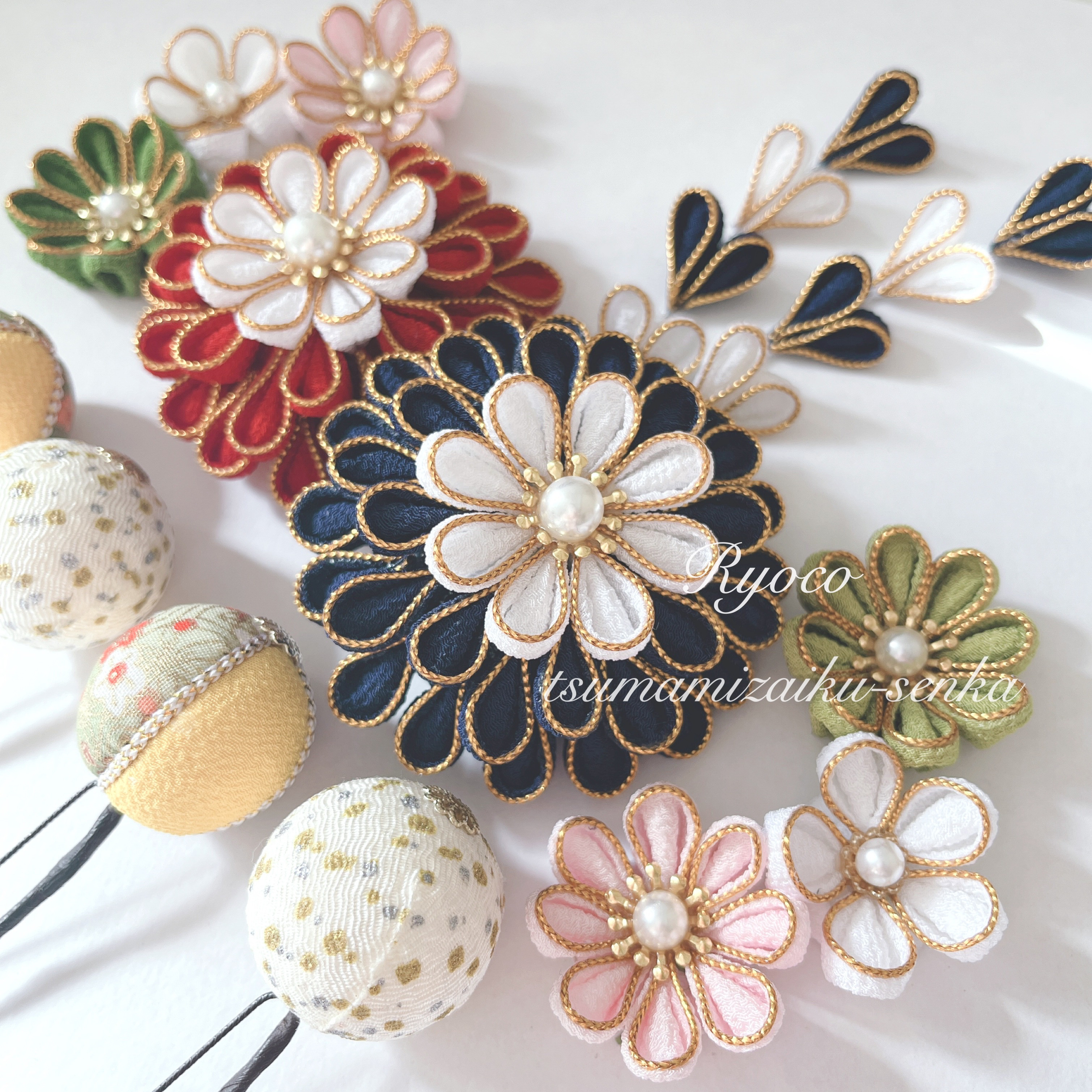 つまみ細工 髪飾り 七五三 おまけ付き（つまみ細工 髪飾り 七五三  