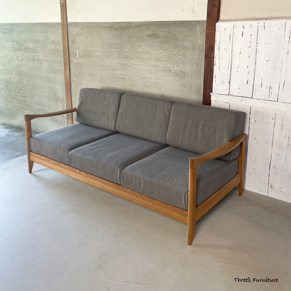 ソファー　ソファ3人掛け　カバーリング　フレーム木製　木製　肘付き　レザーファブリック　帆布　北欧風　かんたん組立て WN 帆布 KK GY BK BR DB ご購入希望の方はご連絡ください NA 予めご了承ください