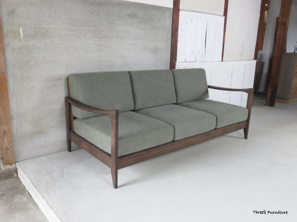 ソファー　ソファ3人掛け　カバーリング　フレーム木製　木製　肘付き　レザーファブリック　帆布　北欧風　かんたん組立て WN 帆布 KK GY BK BR DB ご購入希望の方はご連絡ください NA 予めご了承ください