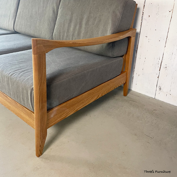 ソファー　ソファ3人掛け　カバーリング　フレーム木製　木製　肘付き　レザーファブリック　帆布　北欧風　かんたん組立て WN 帆布 KK GY BK BR DB ご購入希望の方はご連絡ください NA 予めご了承ください