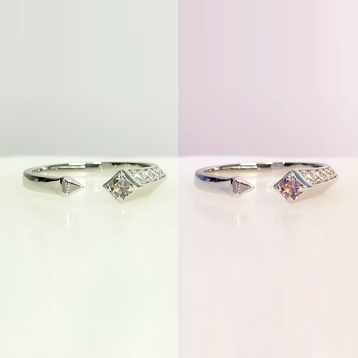 カラーチェンジ アレキサンドライトシルバーリング