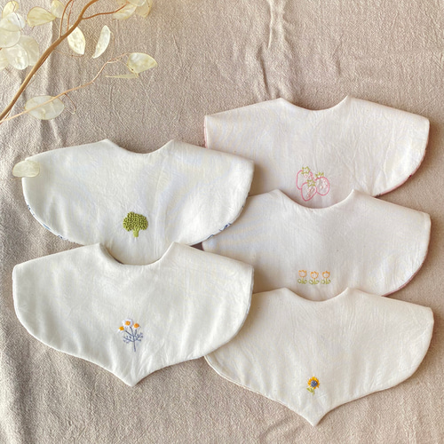 ひまわり刺繍スタイ スタイ・よだれかけ mituha 通販 15682723｜Creema