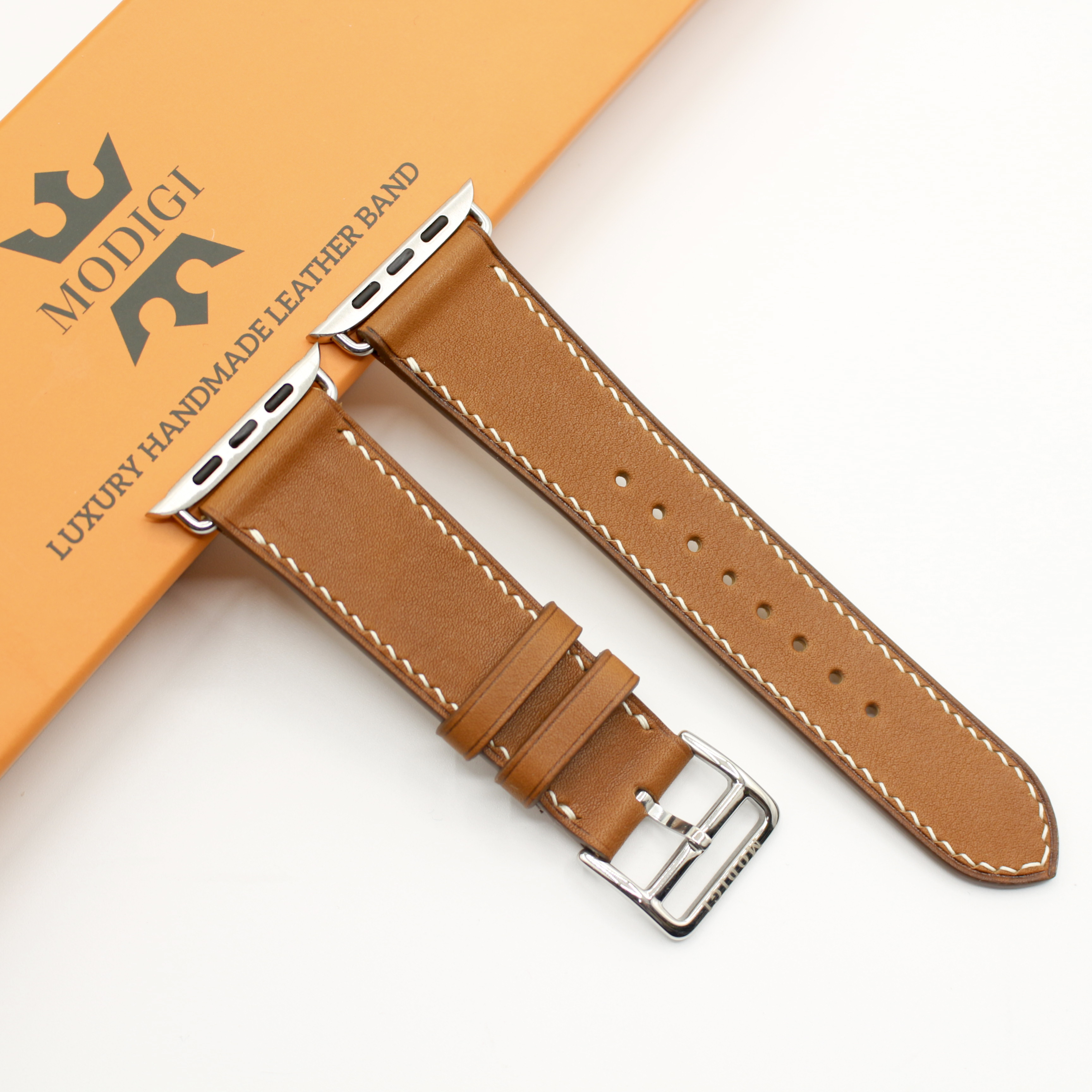 MODIGI アップルウォッチ レザーバンド 本革 ベルト Apple Watch 45mm 46mm 49mm