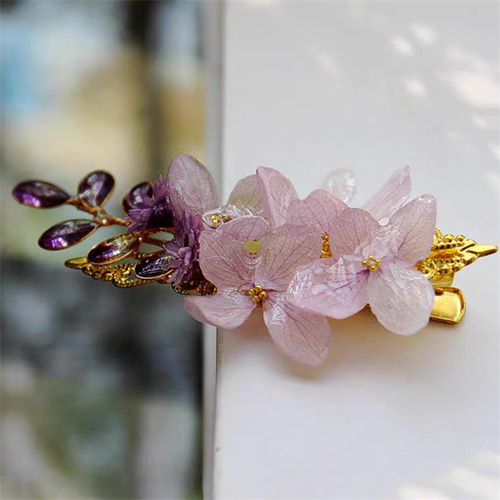 手作り押し花ヘアピン /ヘアピン/ヘアクリップ/ 紫陽花 / ギフト  