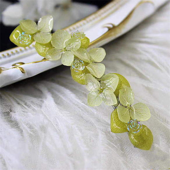 ナチュラルオータムバレッタ 押し花 本物 髪留め ナチュラルオータムバレッタ 押し花 本物 髪留め 押し花おしゃれ