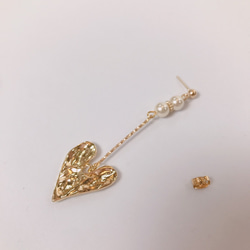 heart pearl pierce♡ハートピアス 11枚目の画像