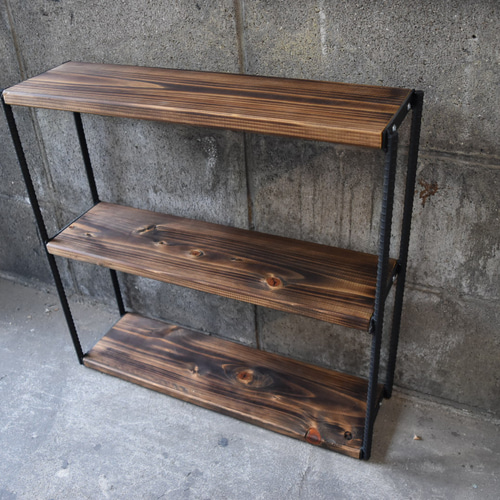 アイアンシェルフ 男前 鉄筋ラック シェルフ インダストリアル 棚 什器