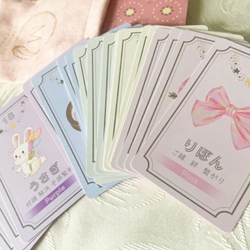 流*》様 ❤️開花株❤️タグ付き☘️スペシャル☘️ 468⭐️極上レアパステルぼ 言霊開花®︎虹色チャイルド☆オラクルカード24枚解説シート＊親子で