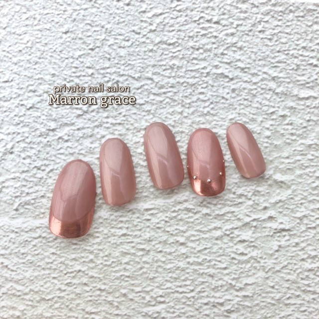 コッパーピンク逆フレンチ（送料込み）