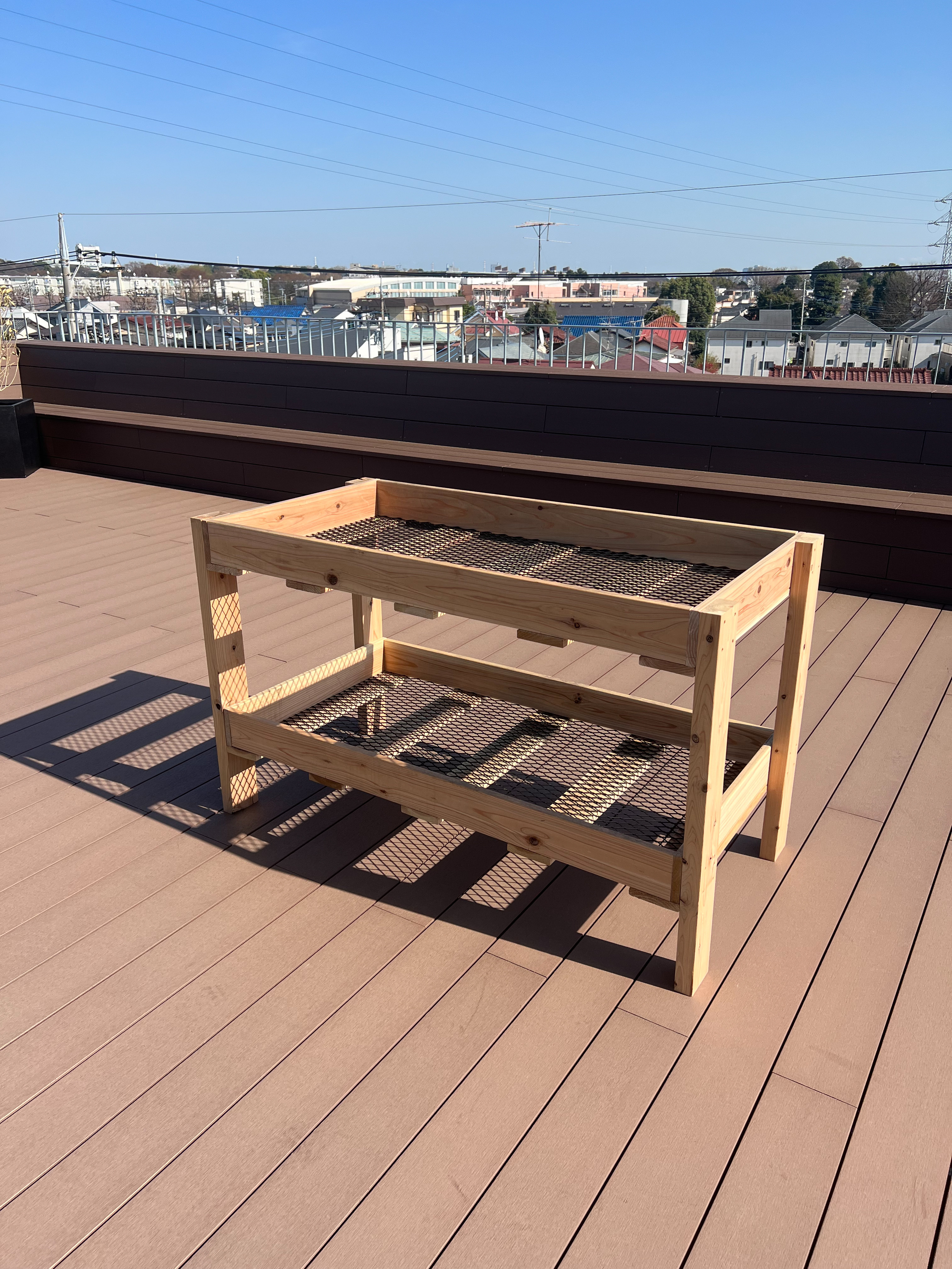 植物栽培棚 木製シェルフ エキスパンメタル ハイタイプ 2段 29,250円