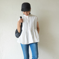 Morino Gakko 成人可愛細褶襯衫 [白色] 褶皺設計襯衫 第8張的照片