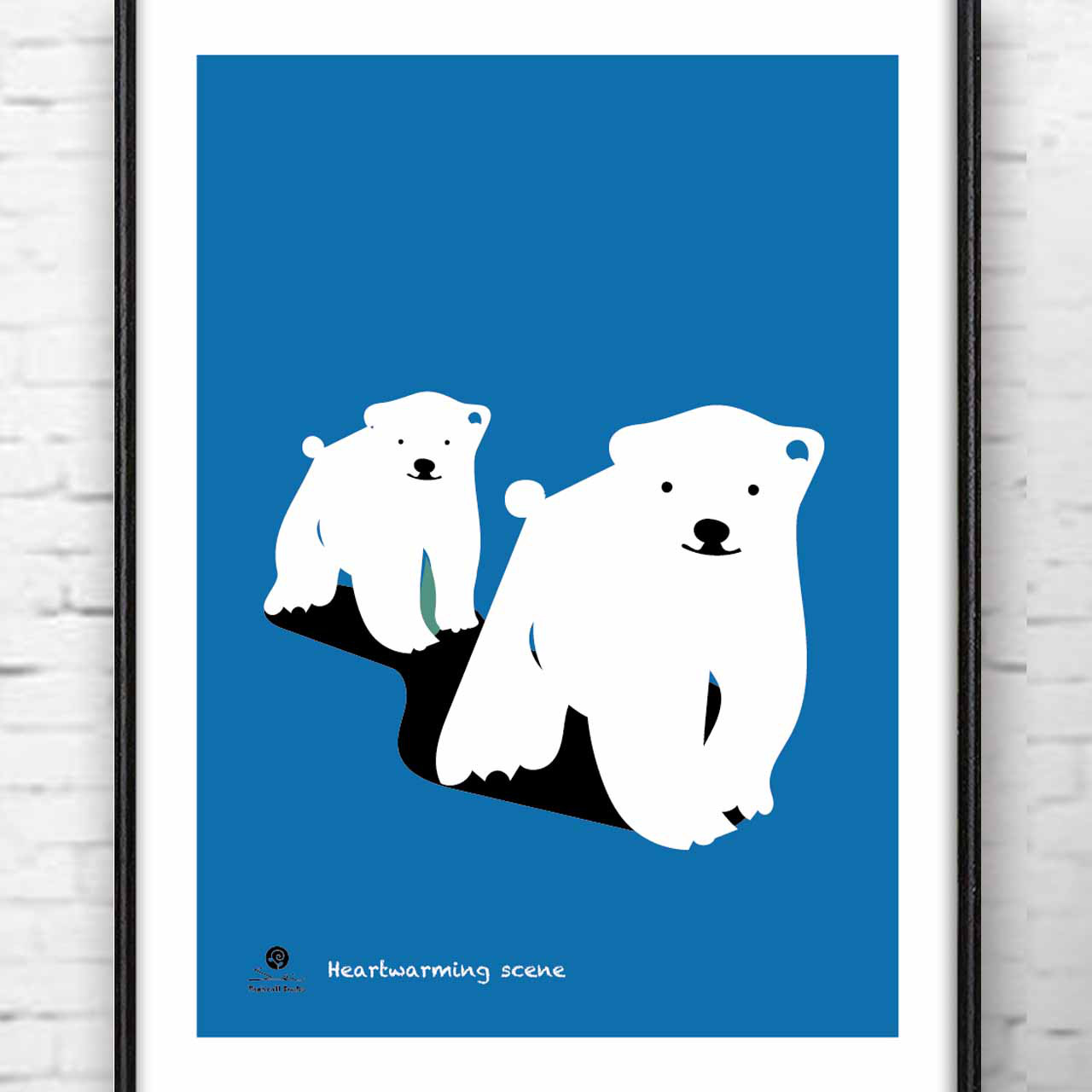 北極　結婚祝い　新築祝い　イラスト　ポスター　A4 　A3　A2　A1　クマ　1171