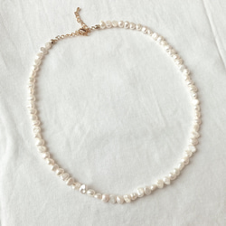 送料込お得セット バロック淡水パールネックレス&K16GPコインネックレス 3枚目の画像