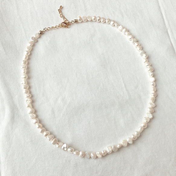 送料込お得セット バロック淡水パールネックレス&K16GPコインネックレス 3枚目の画像