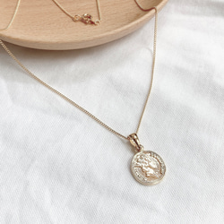 送料込お得セット バロック淡水パールネックレス&K16GPコインネックレス 4枚目の画像