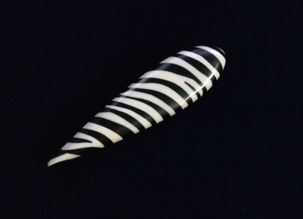 本象牙　ブローチ（ゼブラ）NIB-1