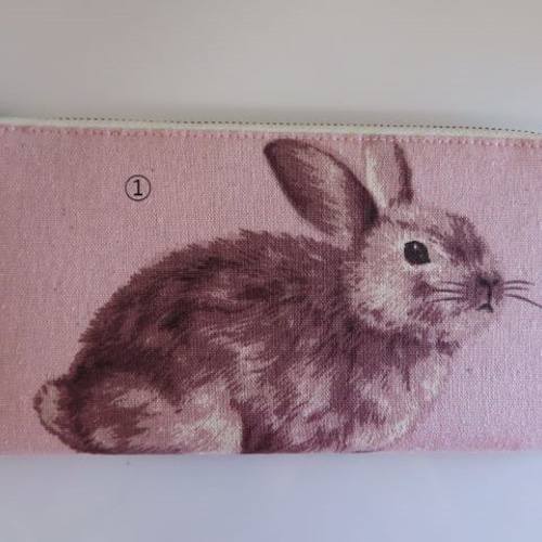 ハンドメイド長財布（中、L字型タイプ）うさぎさん様 清涼感満載！立体