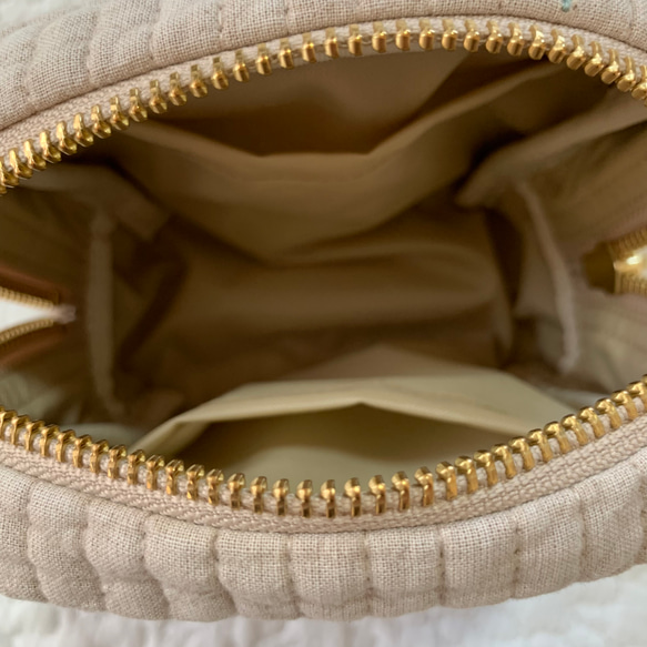 Sサイズ　Cherry beige minipouchミニポーチ　ヌビポーチ　ヌビ　イブル　さくらんぼ　コスメポーチ 4枚目の画像